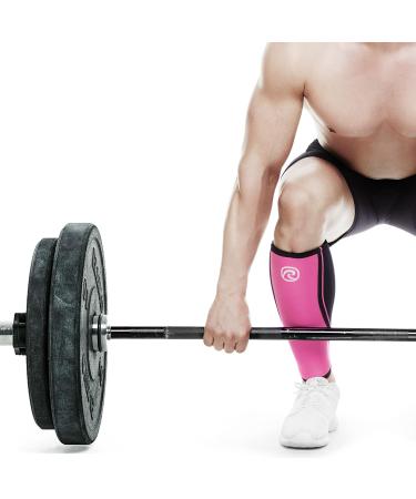 Rehband Neoprene Calf Bandage - Compression Support for Calf & Shin | 1 Piece or Pair - Perfect for Deadlifts - Pink - Buy Online on GoSupps.com