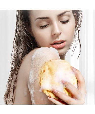 4-Pack Bathing Sponge Balls | Body Peeling & Cleaning | Unisex Skin Exfoliation for a Refreshing Clean - Buy Online on GoSupps.com
