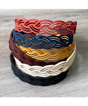 6pcs Pigtail Headbands for Girls Women - Assorted Color Hair Accessories - Buy Online on GoSupps.com