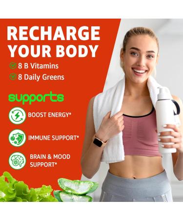 NEVISS Vitamin B Complex with B1, B2, B3, B5, B6, B7, B9, B12, C, Zinc & Organic Greens Blend - Methylated B Complex Gummies Supplements for Energy, Immune Support and Focus -Sugar Free, 2-Pack - Buy Online on GoSupps.com