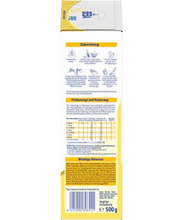 Buy Nestl BEBA PRE Infant Milk - Premium Infant Formula from Birth Pack of 6 (6 x 500g) for International Shipping - Buy Online on GoSupps.com