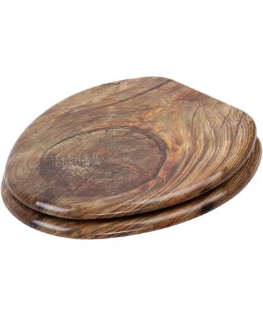Sanilo ELONGATED  Silent Slow Close  Molded Wood Adjusting Toilet Seat  Rustic - Buy Online on GoSupps.com