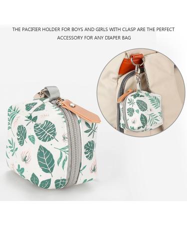 Stylish Techsome Pacifier Holder & Strap | Clip for 2 Pacifiers | Perfect for Travel & Outdoor Activities | Green Baby Utensils - Buy Online on GoSupps.com