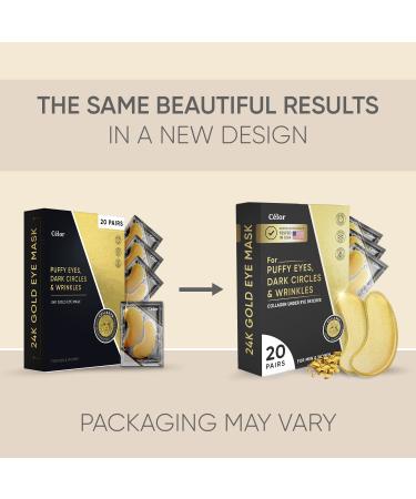 Under Eye Patches - 40 Pairs | Gold Eye Masks with Amino Acids & Collagen for Dark Circles & Puffiness - Buy Online on GoSupps.com