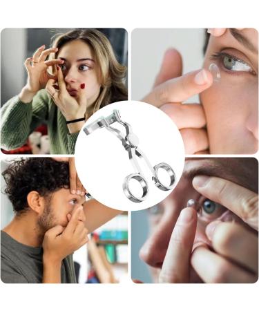 Weduspaty Contact Lenses Wearing Aids Contact Lens Tool Silicone Pad Ergonomic Plated Portable Contact Lens Remover for Beginner Universal Travelling Contact Lens Inserter - Buy Online on GoSupps.com