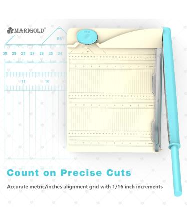 MARIGOLD Paper Cutter Corner Puncher - 12" Paper Guillotine 2-in-1 Paper Trimmer - Buy Online on GoSupps.com