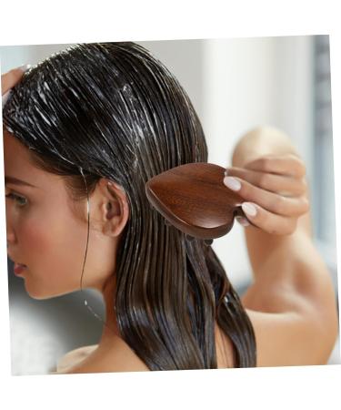 Buy Sewoart Wooden Scalp & Curly Hair Comb | Comfortable Portable Massage Comb for Women | No Static Durable Design | 12.10x8.50cm Brown - Buy Online on GoSupps.com