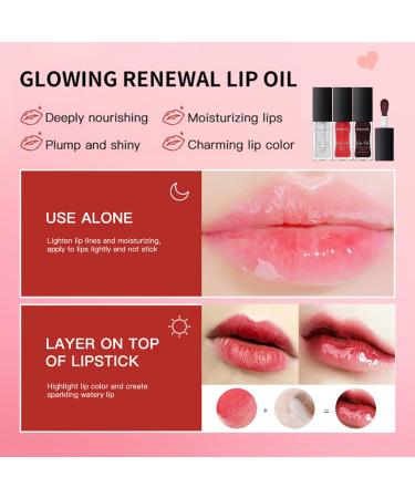 Buy Nourishing Glow Lip Oil - Vegan Tinted Lip Oil in Clear Jam & Pink | Moisturizing High-Shine Finish for Dry Lips - International Shipping Available - Buy Online on GoSupps.com