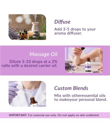 Lavender Essential Oil - 100% Pure & Natural Therapeutic Grade for Aromatherapy Diffuser Skin & Hair Care - Relaxing & Calming Scent for Sleep Support - Large 60 mL Glass Bottle with Dropper Lavender 1 Fl Oz (Pack of 1) - Buy Online on GoSupps.com