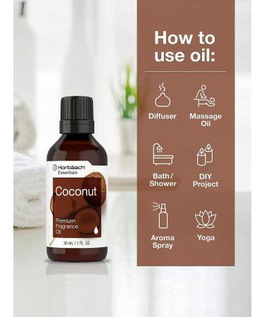 Premium Coconut Fragrance Oil 1 fl oz - for Diffusers, Candles, Soap Making & DIY Projects | Horbaach - Buy Online on GoSupps.com