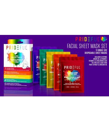 Shop Prideful 5Pc Facial Sheet Mask - Nourish Your Skin | Fast International Shipping - Buy Online on GoSupps.com