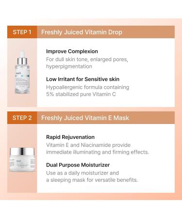  DearKlairs Freshly Juiced Vitamin C Drop + E Mask MINI Set A Potent Skin Rejuvenator Niacinamide Antioxidant Serum - Buy Online on GoSupps.com