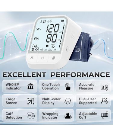 Buy Adjustable Upper Arm Blood Pressure Monitor - Automatic Digital Machine with Large LCD Display & Dual Users Mode - Portable Storage Bag Included - Buy Online on GoSupps.com
