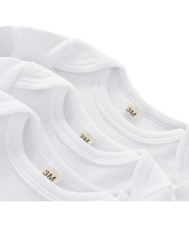 Bestele Baby Bodysuits 3-Pack Plain White - Short Sleeve Cotton Onesies for Newborn Boys and Girls, Set of Coverall Undershirts for Infant Toddler 6-9 Months - Buy Online on GoSupps.com