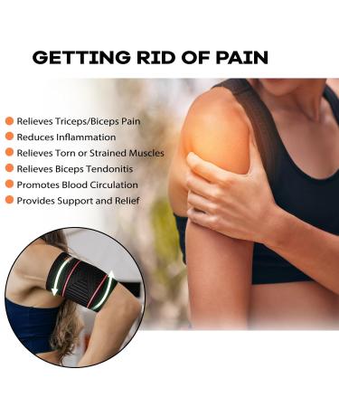 Bicep Compression Sleeve for Men & Women | Tendonitis Brace & Pain Relief Bands (X-Large Blue - Buy Online on GoSupps.com