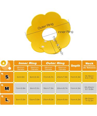 2-Piece Adjustable Soft Protective Collar for Dogs & Cats - Leak Protection Neck Rope - Recyclable Elisabethane Pet Collar in Yellow (Large) - Buy Online on GoSupps.com