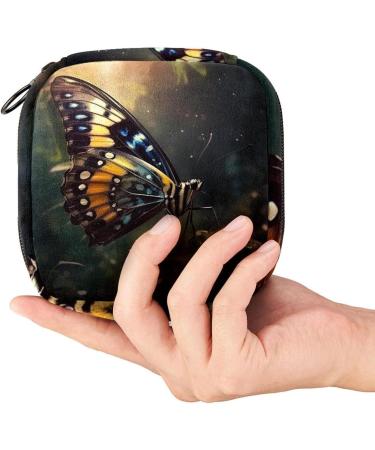 Colorful Butterfly Zipper Bag for Menstrual Cups - Stylish Storage for Women & Teens - Buy Online on GoSupps.com