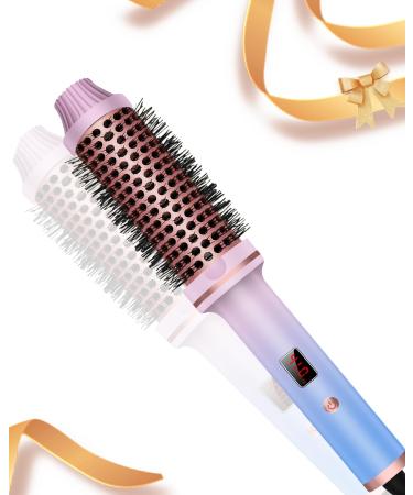 Thermal Brush 1.5 in Curling Brush Curling Iron Heated Curling Brush Ceramic Tourmaline Ionic Curling Comb 110-240V Travel Curling Iron LCD Display 10 Temperatures Heated Round Brush Volumizing Brush