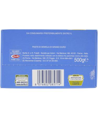 Barilla 5 x Pasta Penne list no 71 100 Italian noodles 500 g Pack + Italians Gurmet Polpa 400g - Buy Online on GoSupps.com