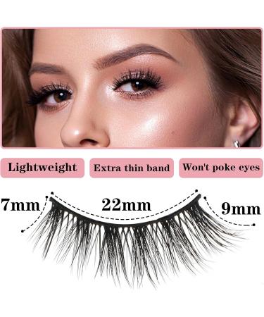 Gjinxi 10 Pairs Half Lashes Natural Looking Cat Eye Lashes Accent Eyelashes False Eyelashes 3D Fake Lashes Natural False Lashes False Eye Lashes Soft Fluffy Lashes - Buy Online on GoSupps.com