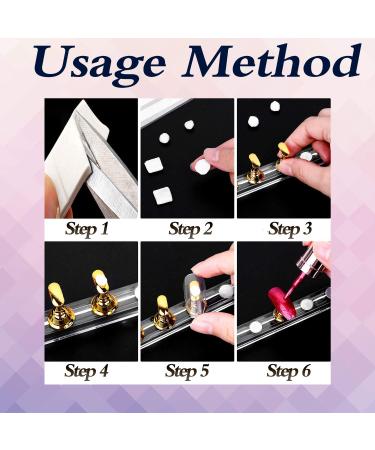 2 Set Acrylic Nail Stand with Putty - Perfect for Nail Art & Press On Tips | Manicure Tool for Home & Salon | Ideal Christmas Gift for DIY Business Women - Buy Online on GoSupps.com
