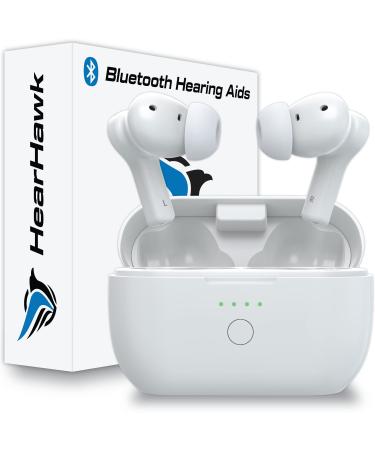 HearHawk Bluetooth Hearing Aids for Seniors, Over the Counter Hearing Aids with Bluetooth, Rechargeable Hearing Aids for Adults, OTC Hearing Aid with Bluetooth 2-in-1 Hearing Amplifier that Plays Music (Pair) T13