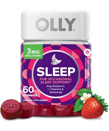OLLY Sleep Gummies with Melatonin L-Theanine and Botanicals BlackBerry and Strawberry Flavors 130 Count - Buy Online on GoSupps.com