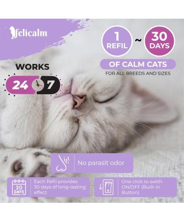FELICALM Paris - New PHEROMONE Formula for Cats and Kittens - Intelligent ECONOMICAL SAFE DIFFUSER + 48 ML Refill - Anti Stress for Cats - CALMING - Happiness and Harmony. - Buy Online on GoSupps.com