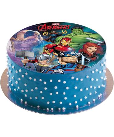 Avengers Edible Cake Toppers Set - 2 Packs + Mini Decorations for Children's Birthday Parties - Buy Online on GoSupps.com