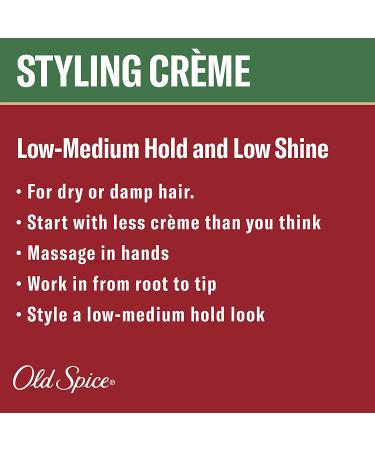 Old Spice Men's Hair Styling Cr me Twin Pack - Low-Medium Hold, Low Shine - 4.44 Fl Oz (2.22 Each) - NEW Formula - Buy Online on GoSupps.com