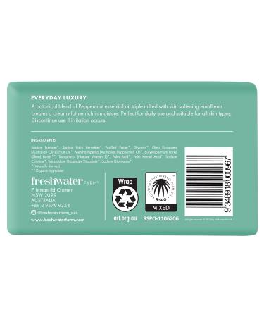 Energising Castile Body Bar | Australian Peppermint Oil | Natural Triple-Milled Soap with Organic Shea Butter | Buy Internationally - Buy Online on GoSupps.com