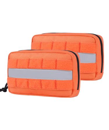 Oneigris feed bag for dogs 2 pieces large space moll feed bag Dog training with reflective stripes Suitable for tactical dog harness training walking orange - Buy Online on GoSupps.com