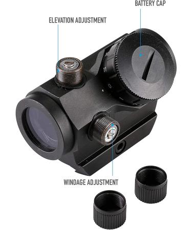 Pinty 1x25mm Tactical Red Dot Sight | Compact 3-4 MOA Scope with 1 Riser Mount | Waterproof, Shockproof & Scratch Resistant - Buy Online on GoSupps.com