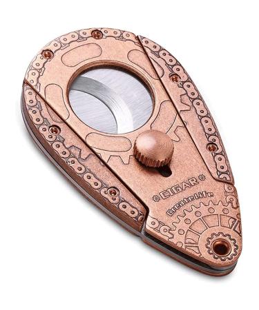 Feilx Cigar Cutter Stainless Steel Blades Attractive Gift Box Ergonomic Design Secure-Lock Spring-Loaded