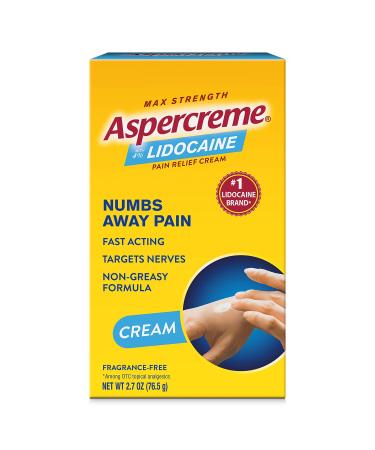 Aspercreme with Lidocaine Maximum Strength Pain Relief Cream 2.7 oz.