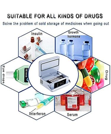 ZZBB Portable Refrigeration Case Portable Insulin Cooler Refrigerated Box Medicine Refrigerator and Insulin Cooler for Travel Drug Reefer Car Small Refrigerator - Buy Online on GoSupps.com