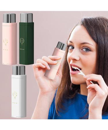 3PC Portable Dental Floss Dispenser | Automatic Floss Case with 50 Refillable Sticks | Ideal for Travel & Teeth Cleaning - Buy Online on GoSupps.com