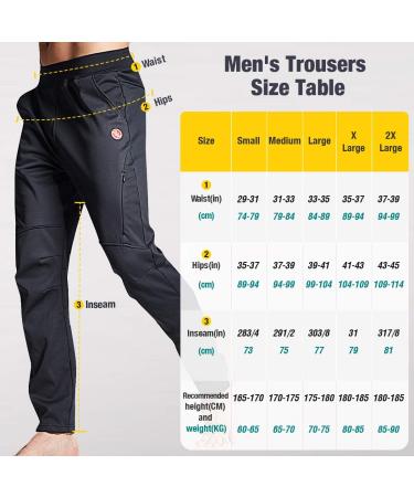 Souke Sports Winter Men s Bicycle Pants - Long Thermo Fleece Lined Windproof & Water-Repellent Softshell - L PL8060-4/4 Black - Buy Online on GoSupps.com