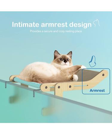 Cat Window Perch Hammock Seat for Indoor Cats | Sturdy, Adjustable, and Washable | Holds Up to 40 lbs | Blue - Buy Online on GoSupps.com