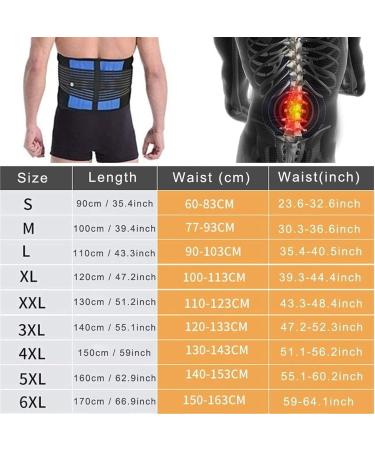 Buy S-6XL Back Bandage Waist Support Belt - Double Pull Lumbar Decompression for Men & Women - Stabilize Lumbar Vertebrae | Small Blue - International Shipping Available - Buy Online on GoSupps.com