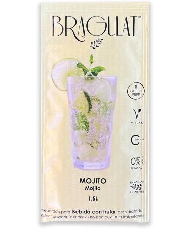  BRAGULAT BRAGULAT Mojito Flavored Fruit Drink | Instant Powdered Drinks and Refreshments | Sugar-Free Flavors with Fruit Vitamin C and B12 | Mojito Flavored Water | 15 Sachets - Buy Online on GoSupps.com