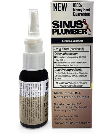 Sinus Plumber Allergy Cold & Flu Relief - 2 Pack Pepper Nasal Spray & Hydrogen Peroxide Mist - International Shipping Available - Buy Online on GoSupps.com