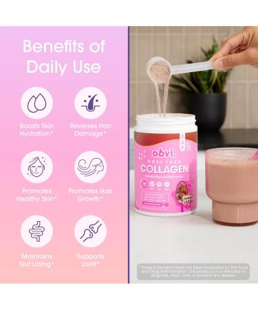 Obvi More Than Collagen Powder | Supports Healthy Hair Skin Nails Joints Gut | Grass-Fed Multi Collagen Supplement with Hyaluronic Acid Biotin Keratin | Cocoa Cereal 30 Servings - Buy Online on GoSupps.com