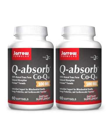 Jarrow Formulas Q-Absorb Co-Q10 100 mg - 60 Softgels Pack of 2 - High Absorption Co-Q10 - Antioxidant Support for Mitochondrial Energy Production & Cardiovascular Health - Up to 120 Total Servings