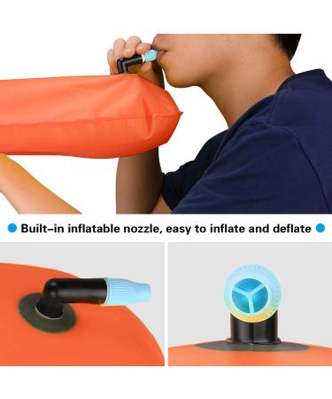 2 Pack JOTO Swim Buoy Float - Safety Float with Adjustable Belt for Open Water Swimming - Ideal for Triathletes, Kayaking, Snorkeling - Small Orange/Neon Yellow - Buy Online on GoSupps.com