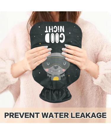 NAANLE Cartoon Bat Hot Water Bottle - 2L Transparent Heat Bottle for Bed & Foot Warmer | Pain Relief & Cold Therapy - Buy Online on GoSupps.com
