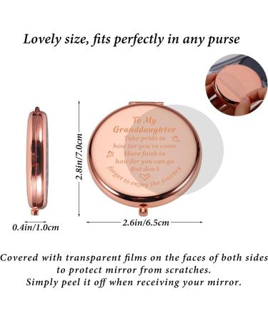 Rose Gold Compact Mirror: Granddaughter Graduation & Birthday Gift - Buy Online on GoSupps.com