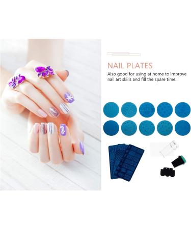 13h Snowflake Nail Stamp Plate - Geometric Nail Art Template for DIY Christmas Designs - Buy Online on GoSupps.com