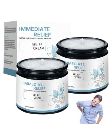 Magnesium Cream for Sleep Magnesium-Relief Bone Healing Cream Soothing Magnesium Lotion Natural Joint Relief Gel for Neck Waist Back Hand Feet and Leg for All Skin Types 4oz/113g(2pcs)