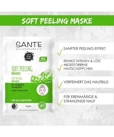 Sante Natural Cosmetics Soft Peeling Mask - Exfoliating Facial Treatment 2 x 4 ml | Shop Internationally - Buy Online on GoSupps.com